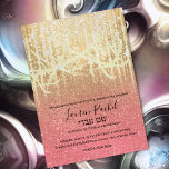 Convites Bat Mitzvah Rosa Dourado Extra Sparkly<br><div class="desc">Bat Mitzvah,  cor-de-rosa,  Bar Extra Sparkly Mitzvah e conjuntos de convites Bat Mitzvah,  desenhados por Umua. Impresso e enviado pela Zazzle ou seus parceiros.</div>