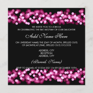 Convites Bat Mitzvah Rosa Glam Hollywood