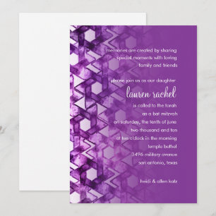 Convites Bat Mitzvah Star de David Damask