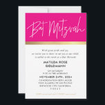 Convites BAT MITZVAH ultra-moderna cor-de-rosa-ouro<br><div class="desc">por kat massard >> kat@simplysweetPAPERIE.com << Ame o design,  mas gostaria de ver algumas mudanças - outro esquema de cores,  produto,  adicionar uma foto ou adaptado para uma ocasião diferente - sem preocupações,  simplesmente me contacte por e-mail - estou feliz em ajudar! - - - -</div>