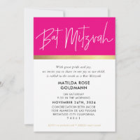 BAT MITZVAH ultra-moderna cor-de-rosa-ouro