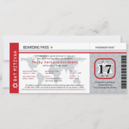 Convites Bat Mitzvah World Traveler Embarque