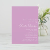 Bat Moderno Minimalista Roxo, Lavanda Suave, Mitzv