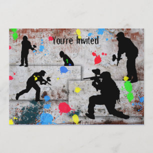 Convites Batalha do Paintball convidada