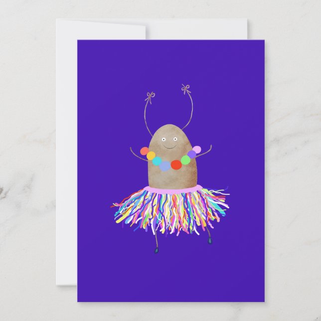 Convites Batata dançante engraçada (Frente)