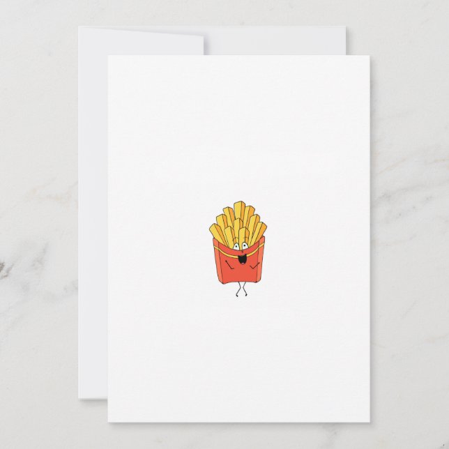 Convites Batatas fritas, batatas fritas temáticas (Frente)