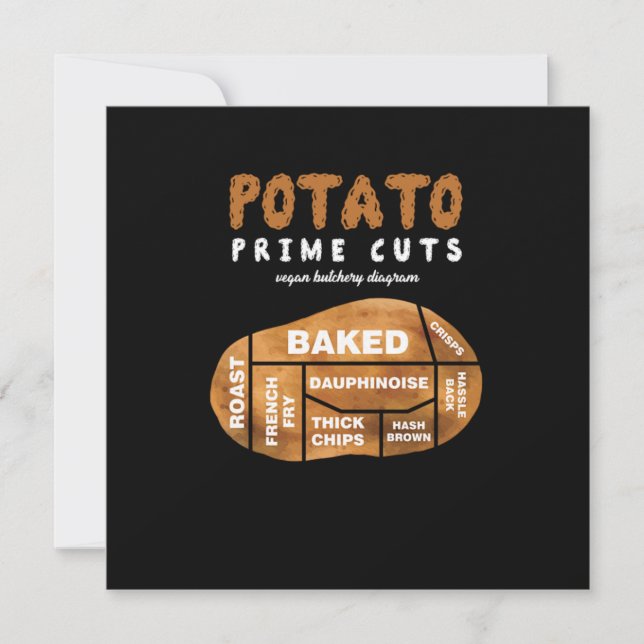 Convites Batatas Fritas Piadas Engraçadas Presente para Ama (Frente)