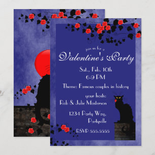 Convites Bate-papo com o Dia de os namorados Rosa vermelha