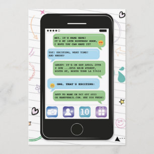 Convites Bate-papo móvel Texting de Convo da pilha do