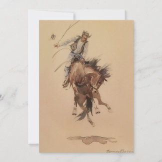 Convites Batendo mão em um bronco por Edward Borein