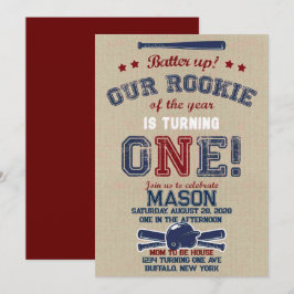 Convites Batendo Nosso Pequeno Rookie Está Virando Um