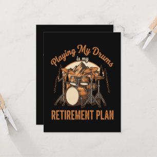 Convites Bater é Meu Plano de Aposentadoria Baterista Músic