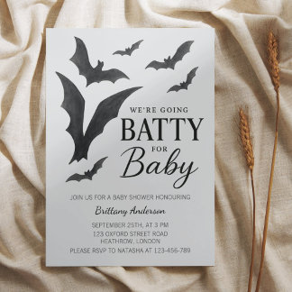 Convites Bateria Para Chá de fraldas De Bebês De Halloween