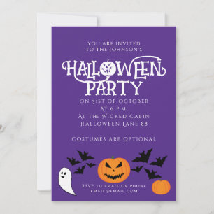 Convites Baterias de abóboras de festas de Halloween em rox