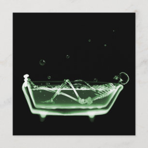 Convites Bath Tub X-Ray Skeleton Green