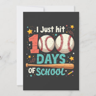 Convites Bati 100 dias na escola 100 dias de baseball