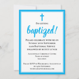 Convites Batismo Adulto Elegante Moderno
