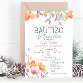 Convites Batismo Bonito e Primeiro Aniversário das Flores d