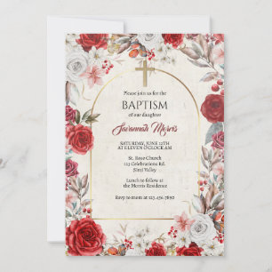 Convites Batismo, Christening, Elegante, Neutro em Gênero,