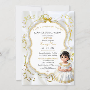 Convites Batismo Comunhão Batizado Menina Ouro Branco