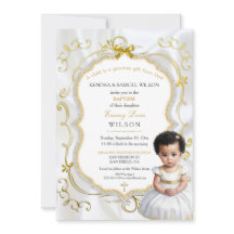 Batismo Comunhão Crisma Menina Branco Dourado