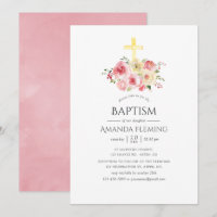 Batismo/ Crisma Floral Rosa e Amarelo