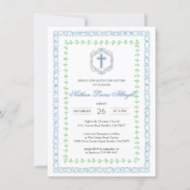 Convites Batismo da Cruz Azul Crest Botânico