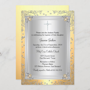 Convites Batismo da Joia Amarela/Convite de Natal