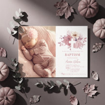 Batismo da Menina de Outono Abóbora Rosa Poento Fo