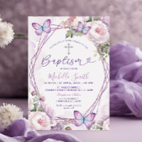 Batismo de prata da borboleta-de-vidro roxo Dusty