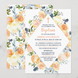 Convites Batismo de Rosa e Thistle Baby e Brunch