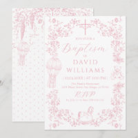 Batismo Digital Elegante para Garota Branca Rosa