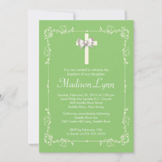 Convites Batismo Elegante| Christening Elegant Cross