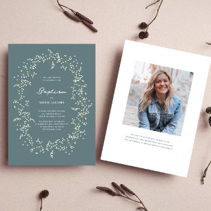 Convites Batismo Elegante da Respiração do Bebê