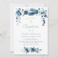 Batismo floral azul-impermeável