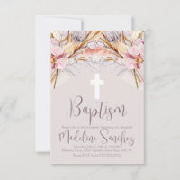 Batismo Floral de Primavera em Aquarela Dedicatóri