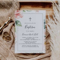 Batismo Floral Dourado Geométrico Folhagem Verde