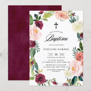 Convites Batismo Floral e Borbulhante