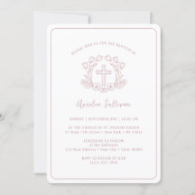 Batismo Floral Rosa Simples