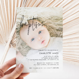 Convites Batismo Fotográfico Moderno