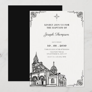 Convites Batismo gótico da Igreja