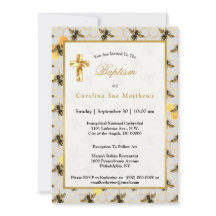 Batismo Honeycomb Dourado