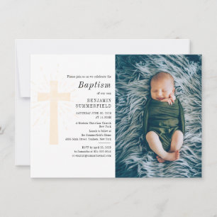 Convites Batismo Infantil Personalizado Foto Cerimônia Reli