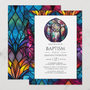 Convites Batismo Moderno da Igreja, Dedicação ou Batizado