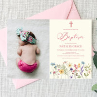 Batismo Personalizado de Imagem Floral de Flor Sel