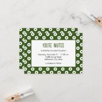 Batismo Polka-Dot Verde e Branco minimalista