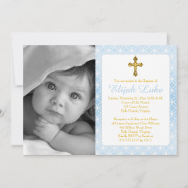 Convites Batismo | Roteiros de Eternidade Dourada Foto Cruz