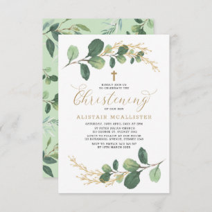 Convites Batismo simples & à moda das hortaliças da