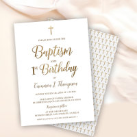 Batismo simples e primeiro aniversario Dourado Ele