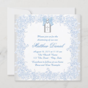 Convites Batizado Baby Blue